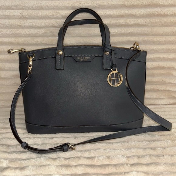 Henri Bendel Charcoal Satchel Bag - Picture 1 of 10